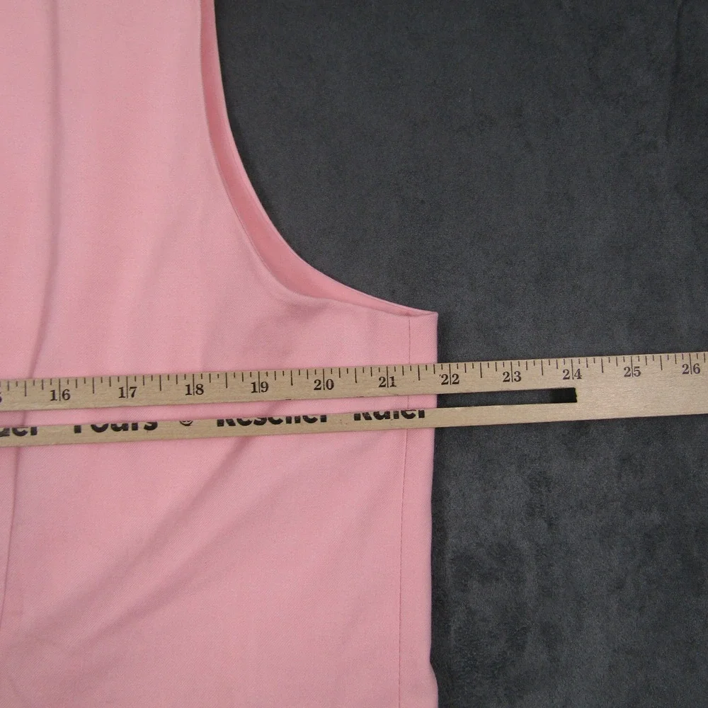 Suit Vest Mens XL Pink Four Button Adjustable Back Cinch Waistcoat Wedding
